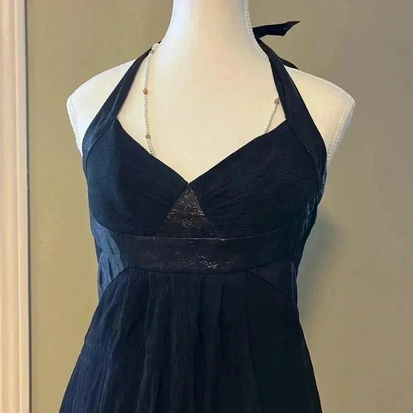 [6]BCBGMaxAzria  Silk Black Halter Dress - Picture 2 of 11